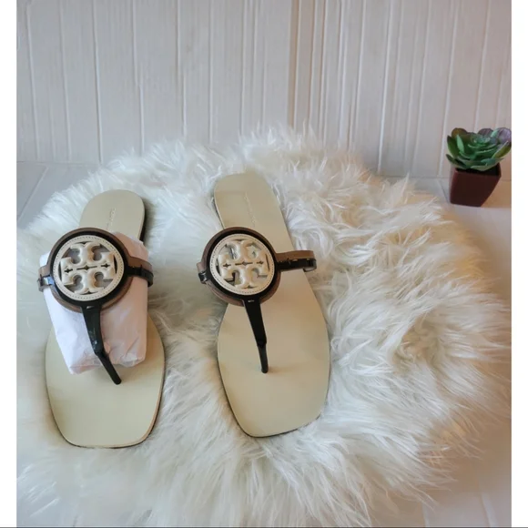 *SOLD* Tory Burch Cream Bombe Miller Thong Sandal - Picture 1 of 4